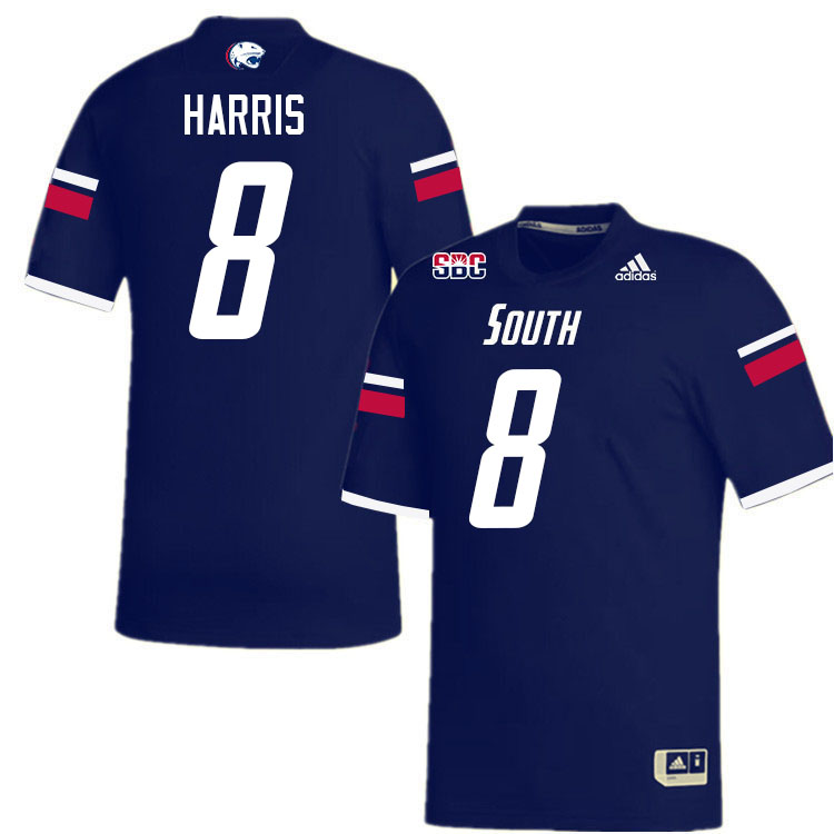 #8 Mike Harris South Alabama Jaguars Jerseys,College Football Uniforms,Apparels Stitched-Navy #8 Mike Harris South Alabama Jaguars Jerseys,College Football Uniforms,Apparels Stitched-Navy